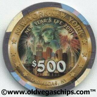 New York New York New Year 2001 $500 Casino Chip