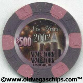 New York New York New Year 2002 $500 Casino Chip
