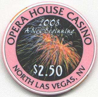 Las Vegas Opera House Happy New Year 2003 $2.50 Chip