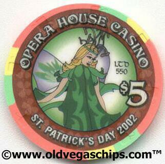 Las Vegas Opera House St. Patrick's Day 2002 $5 Casino Chip 