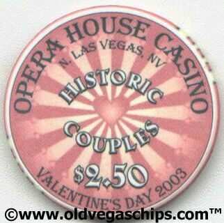 Opera House Valentine's Day 2003 $2.50 Chip 