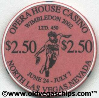 Opera House Wimbledon 2002 $2.50 Casino Chip 