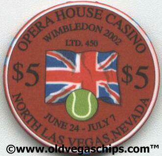 Opera House Wimbledon 2002 $5 Casino Chip 