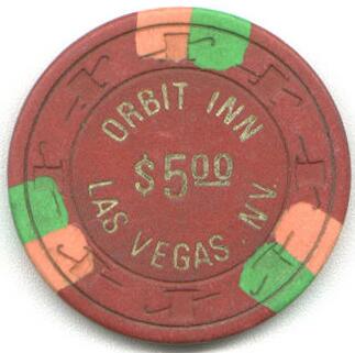 Las Vegas Orbit Inn $5 Casino Chip