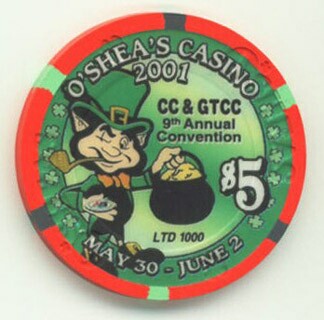 O'Shea's CC&GTCC Convention 2001 $5 Poker Chip