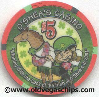 O'Shea's Kentucky Derby 2001 $5 Casino Chip