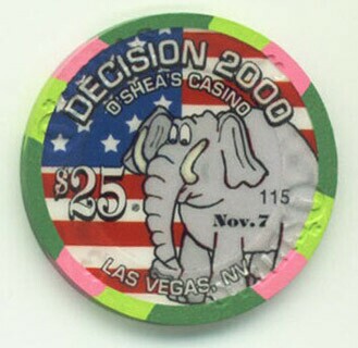 O'Shea's Casino Election 2000 $25 Casino Chip