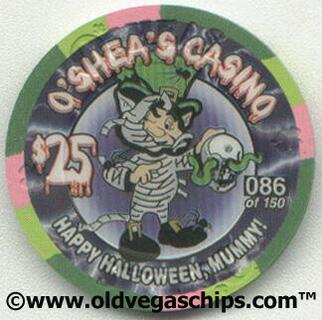 O'Shea's Casino Halloween 2001 $25 Casino Chip 