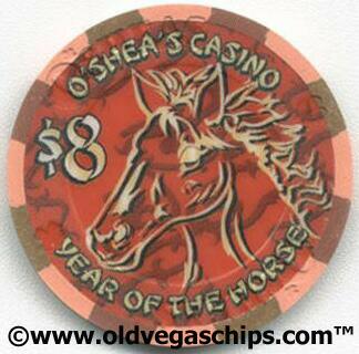 Las Vegas O'Shea's Casino Chinese New Year of the Horse $8 Casino Chip