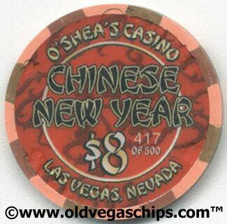 O'Shea's Casino Chinese New Year of the Horse $8 Casino Chip