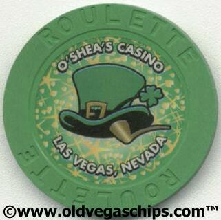 O'Shea's Casino Hat & Pipe Green Roulette Casino Chip