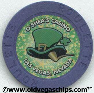 O'Shea's Casino Hat & Pipe Purple Roulette Casino Chip