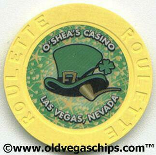 O'Shea's Casino Hat & Pipe Yellow Roulette Casino Chip
