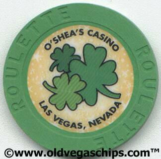 O'Shea's Casino 4 Leaf Clovers Green Roulette Casino Chip