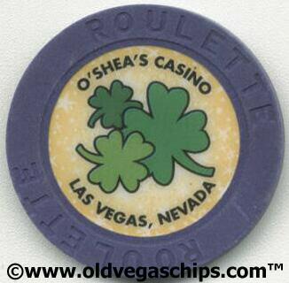 O'Shea's Casino 4 Leaf Clovers Purple Roulette Casino Chip