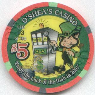 O'Shea's St. Patrick's Day 2001 $5 Casino Chip