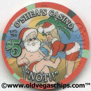Las Vegas O'Shea's Casino Christmas 2001 $5 Casino Chip