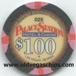 Las Vegas Palace Station First Edition $100 Casino Chip 