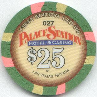 Las Vegas Palace Station First Edition $25 Casino Chip 