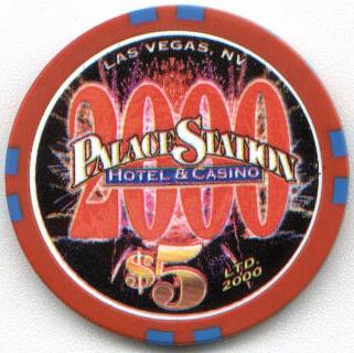 Palace Station Millennium $5 Casino Chip