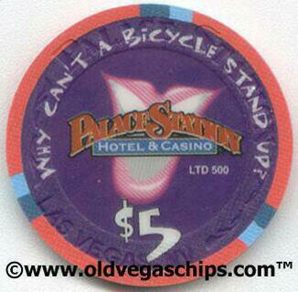 Palace Station "Bicycle" $5 Casino Chip
