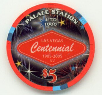 Palace Station Las Vegas Centennial $5 Chip