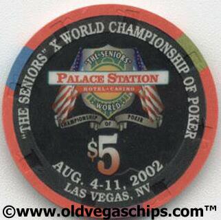 Las Vegas Palace Station Benny Binion $5 Casino Chip