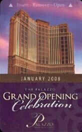 Palazzo Grand Opening Hotel Room Key