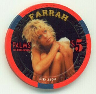 Palms Hotel Farrah Fawcett 2009 $5 Casino Chip
