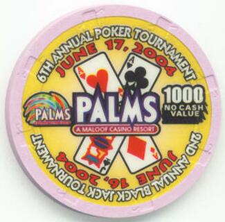 Palms BlackJack Poker Tournament 2004 1000 Casino Chips 