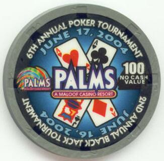 Palms BlackJack Poker Tournament 2004 100 Casino Chips 