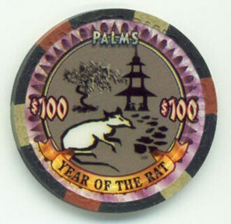 Palms Hotel Year of the Rat 2008 $100 Casino Chip