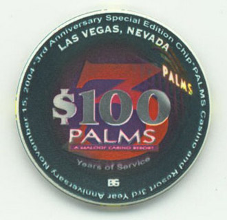Las Vegas Palms Hotel 3 Year Anniversary $100 Casino Chip