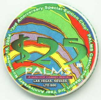 Palms 3rd Anniversary 2004 $25 Casino Chip 