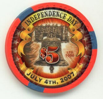 Palms Hotel 4th of July 2007 $5 Casino Chip