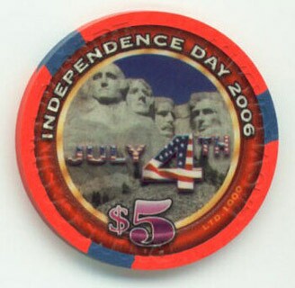 Palms Hotel 4th of July 2006 $5 Casino Chip