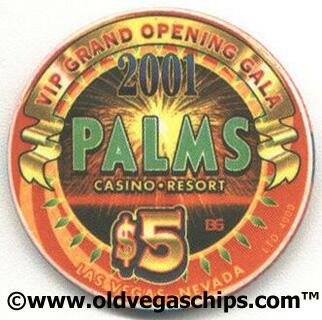 Palms Hotel VIP Grand Opening Gala $5 Casino Chip