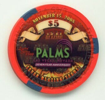 Palms Hotel 7th Anniversary 2008 $5 Casino Chip