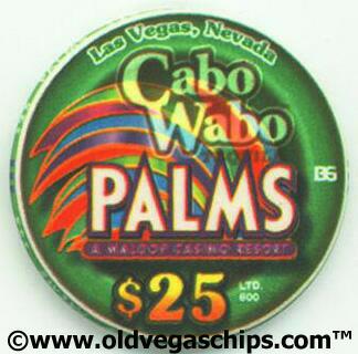 Palms Hotel Sammy Hagar Cabo Wabo $25 Casino Chip 