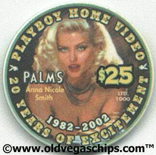 Las Vegas Palms Hotel Playboy Bunny Anna Nicole Smith $25 Casino Chip