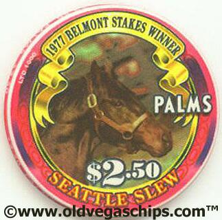 Palms 1973 Belmont Seattle Slew $2.50 Casino Chip
