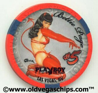 Palms Hotel Bettie Page 2009 $5 Casino Chip