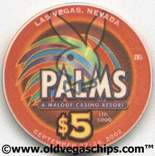 Las Vegas Palms Hotel Playboy Bunny $5 Casino Chip