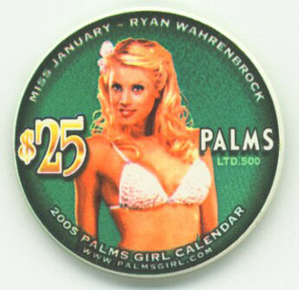 Palms Hotel Miss January Ryan Wahrenbrock $25 Casino Chip