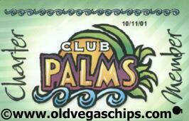 Palms Casino Charter Member Slot Club Card