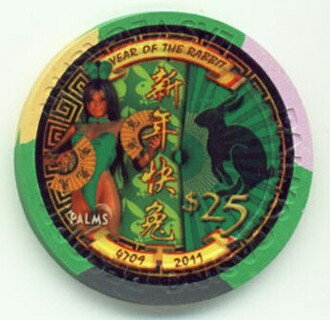 Palms Hotel Chinese New Year Rabbit 2011 $25 Casino Chip