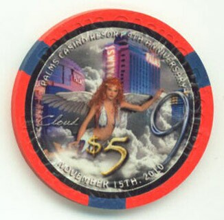 Palms Hotel Cloud 9 Anniversary 2010 $5 Casino Chip