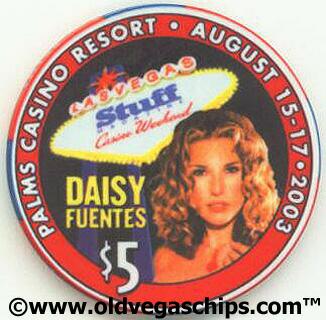 Palms Hotel Stuff Magazine 2003 Daisy Fuentes $5 Casino Chip