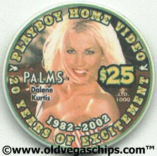 Las Vegas Palms Hotel Playboy Bunny Dalene Kurtis $25 Casino Chip