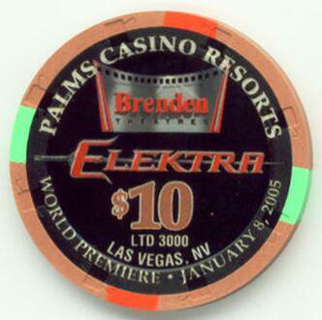 Palms Hotel Elektra Movie Premiere $10 Casino Chip